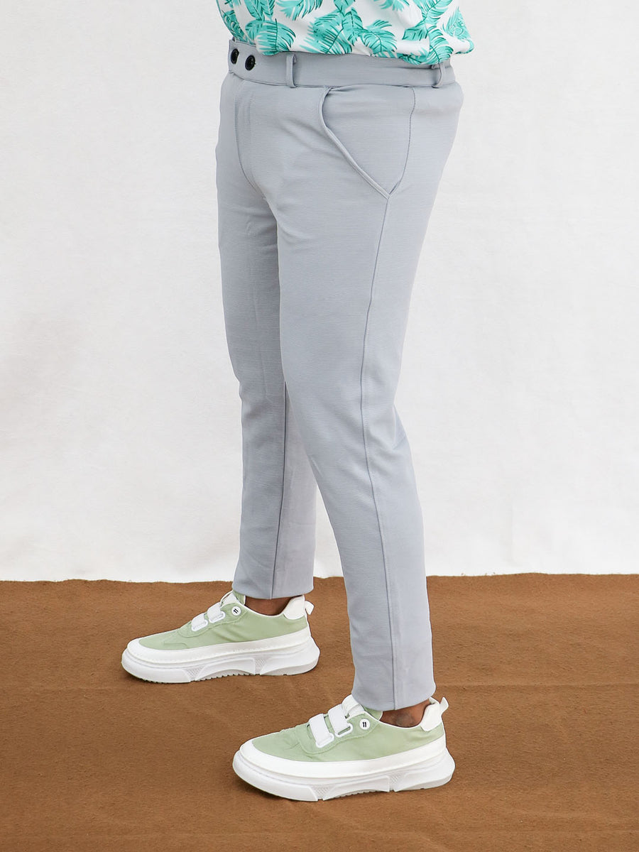 Men's Casual Full Lenght Plain Regular Fit Lycra Pant