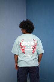 Mens Five Sleeve DUCIESHING Printed T ShirtLight Blue mens trending streetwear India 7Man