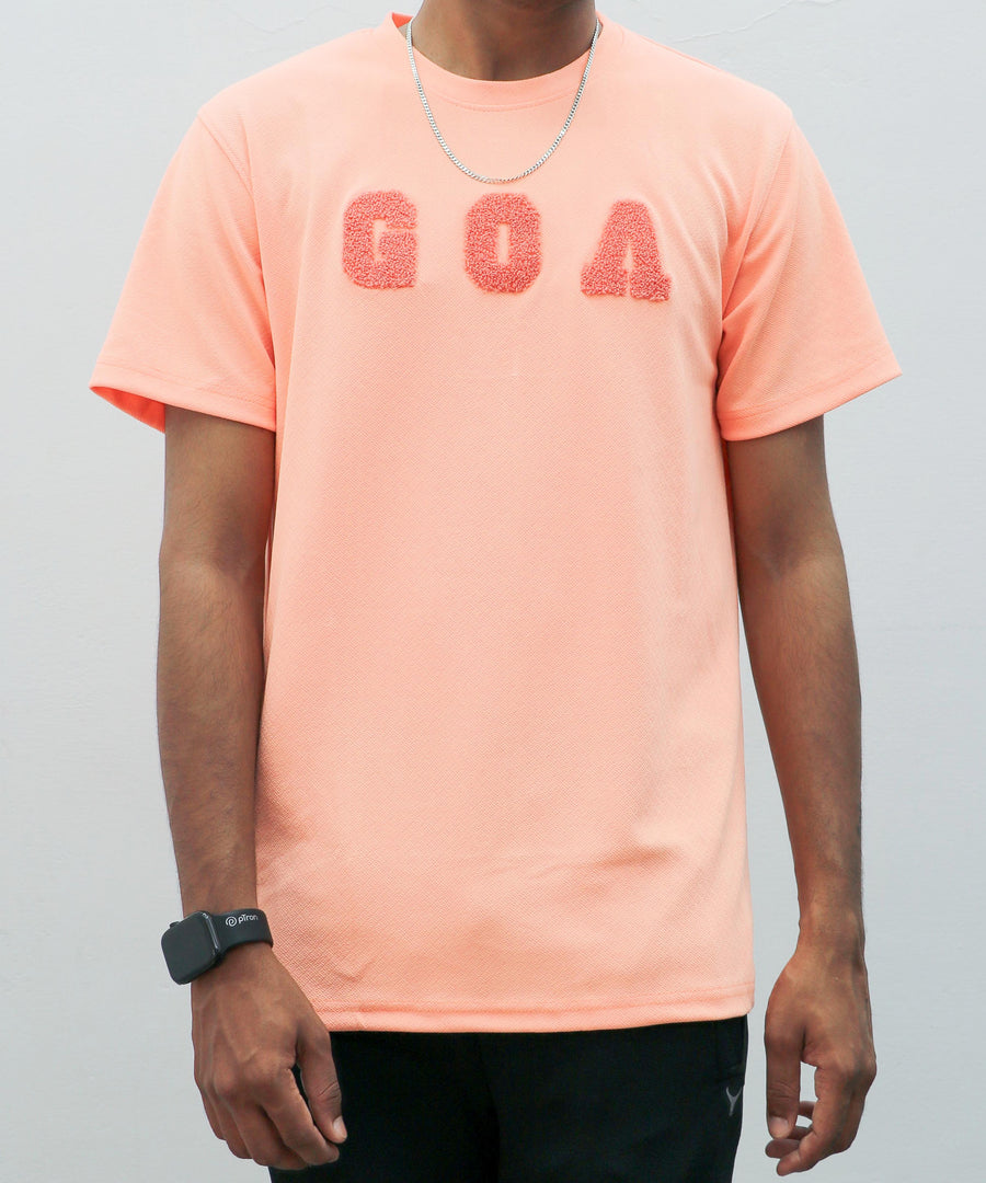Men's Casual Round Neck Printed Half Sleeve Goa T-shirt