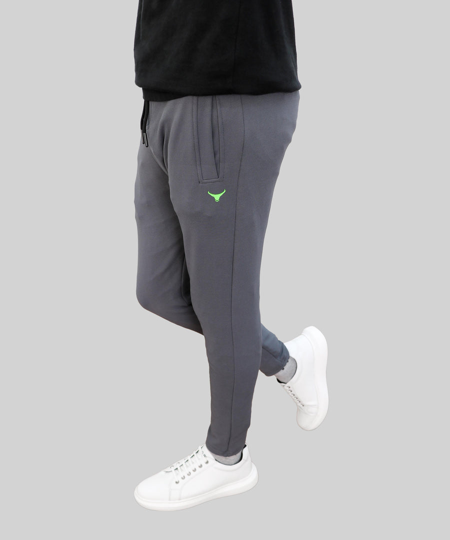 Daily Wear Trendy Men's Ottaman Fabric Grey Track Pant