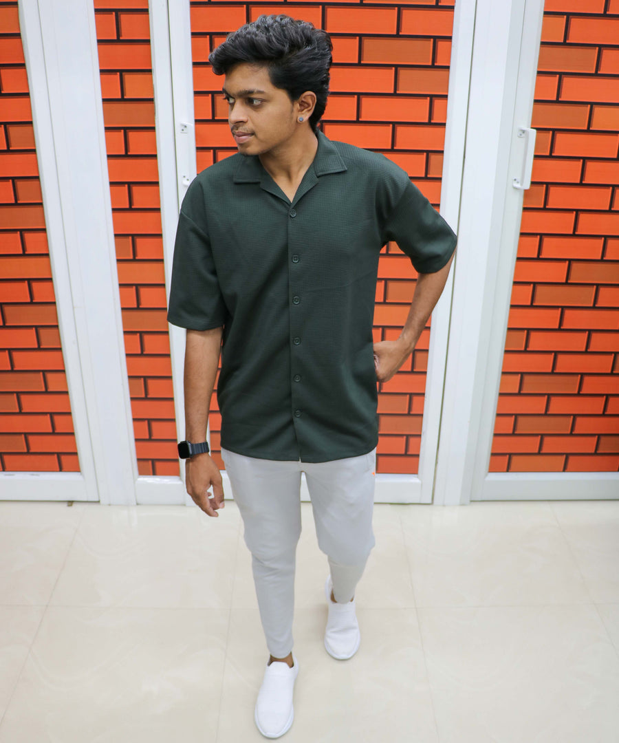 Stylish Latest Plain Oversize Men's Half Sleeve Shirt