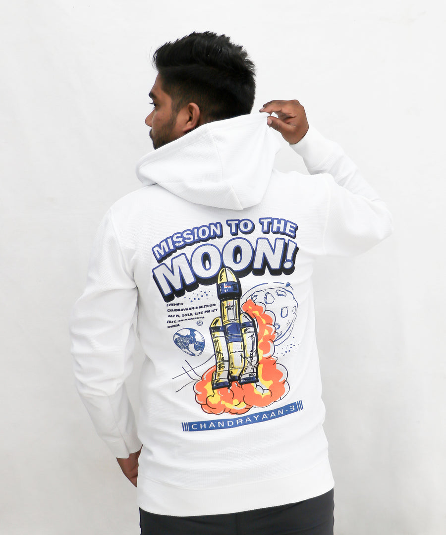 Men's Hoodie Long Sleeve White Shirt