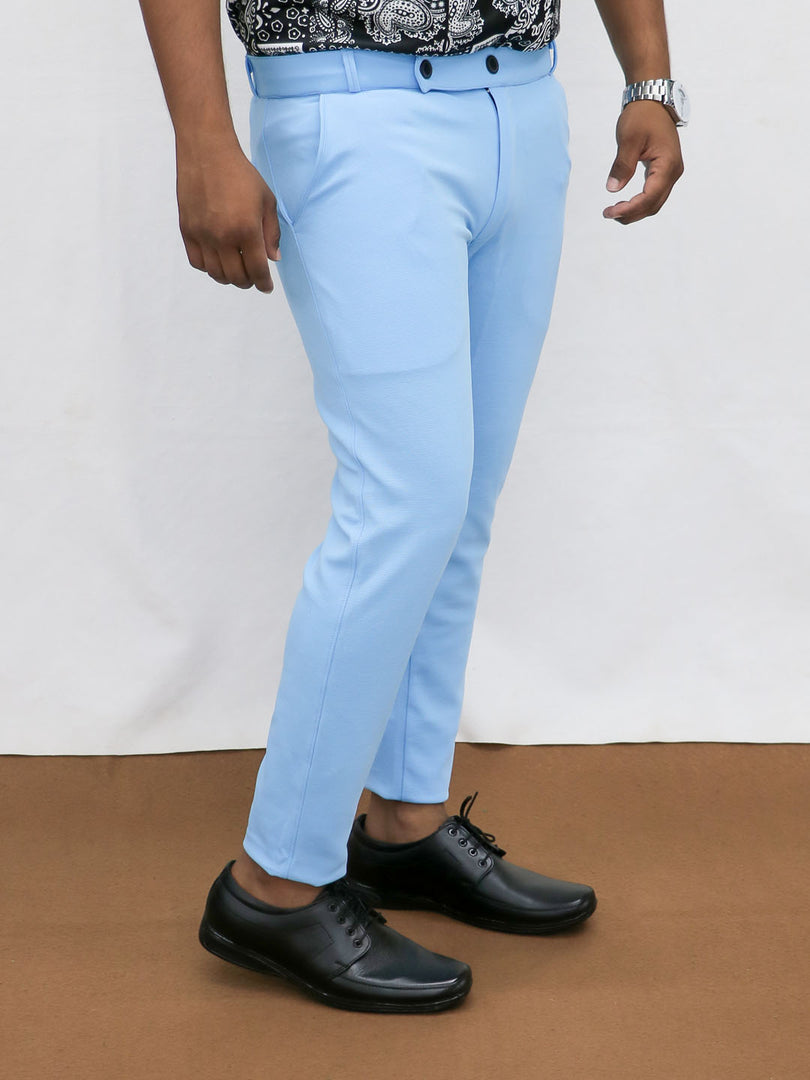 Diruno Slim Fit Twill Lycra Trouser For Men Sky Blue (Stretchable) Price in  India - Buy Diruno Slim Fit Twill Lycra Trouser For Men Sky Blue  (Stretchable) online at undefined