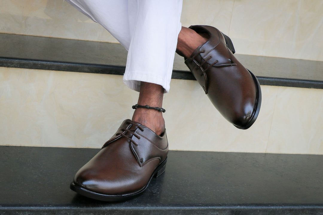 Men's Stylish Lace-Up Dark Brown Formal Shoe