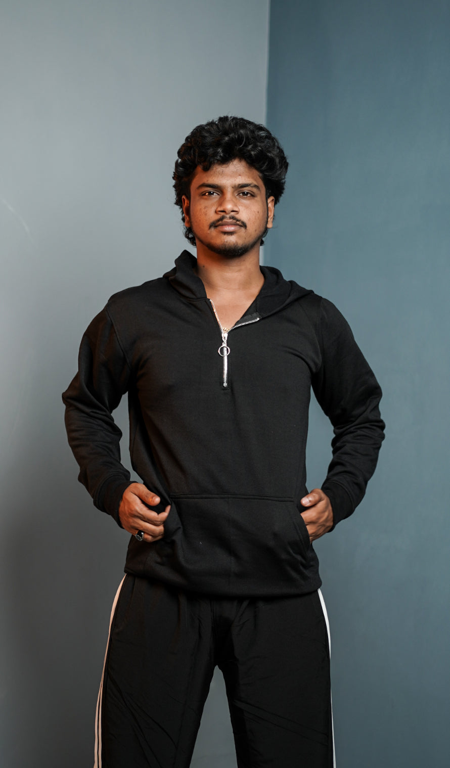 Men’s Full Sleeve  Zipper  Hoodie | Oversized Winter Hoodie for Men - Black