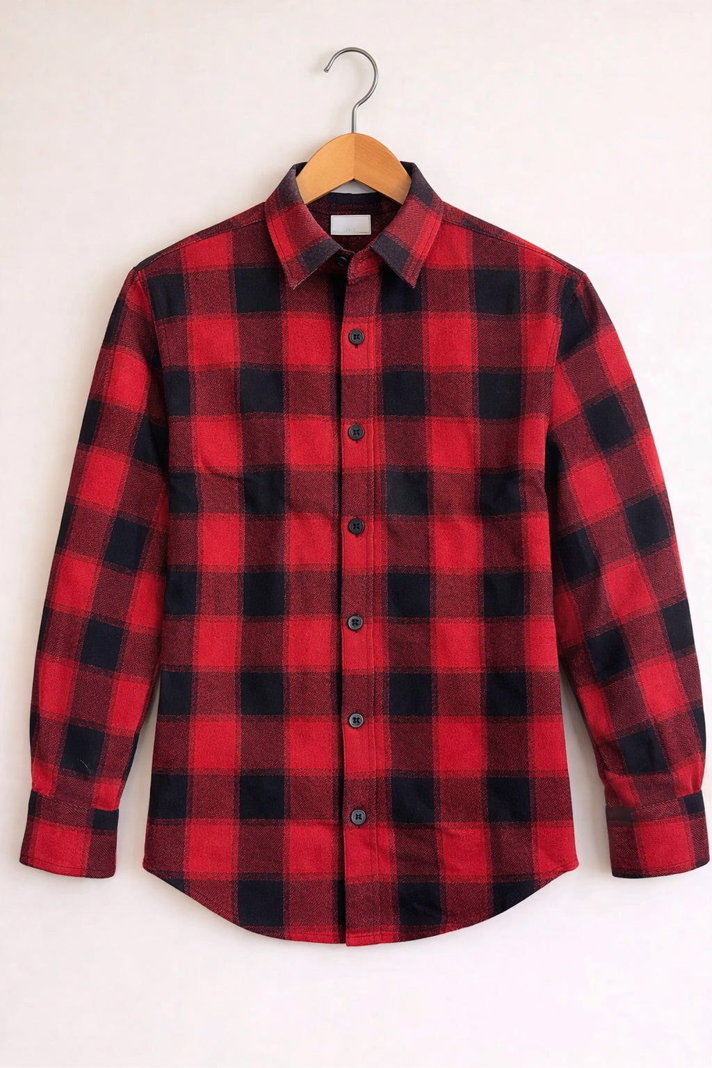 Men’s BIG BOX Checked Full Sleeve Shirt Trendy Casual Wear- Black and Red