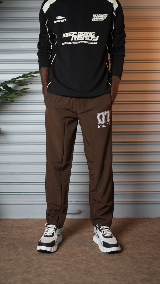 Men's Streetwear 07 Sports Athletic Jogger Pants - Brown