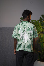 Men's Oversized  GREEN FIT Tie-Dye T-Shirt - Green