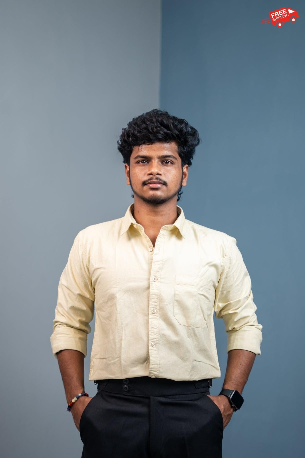 Cotton Shirt for Men | Stylish Slim Fit, Comfortable & Breathable - Sandle