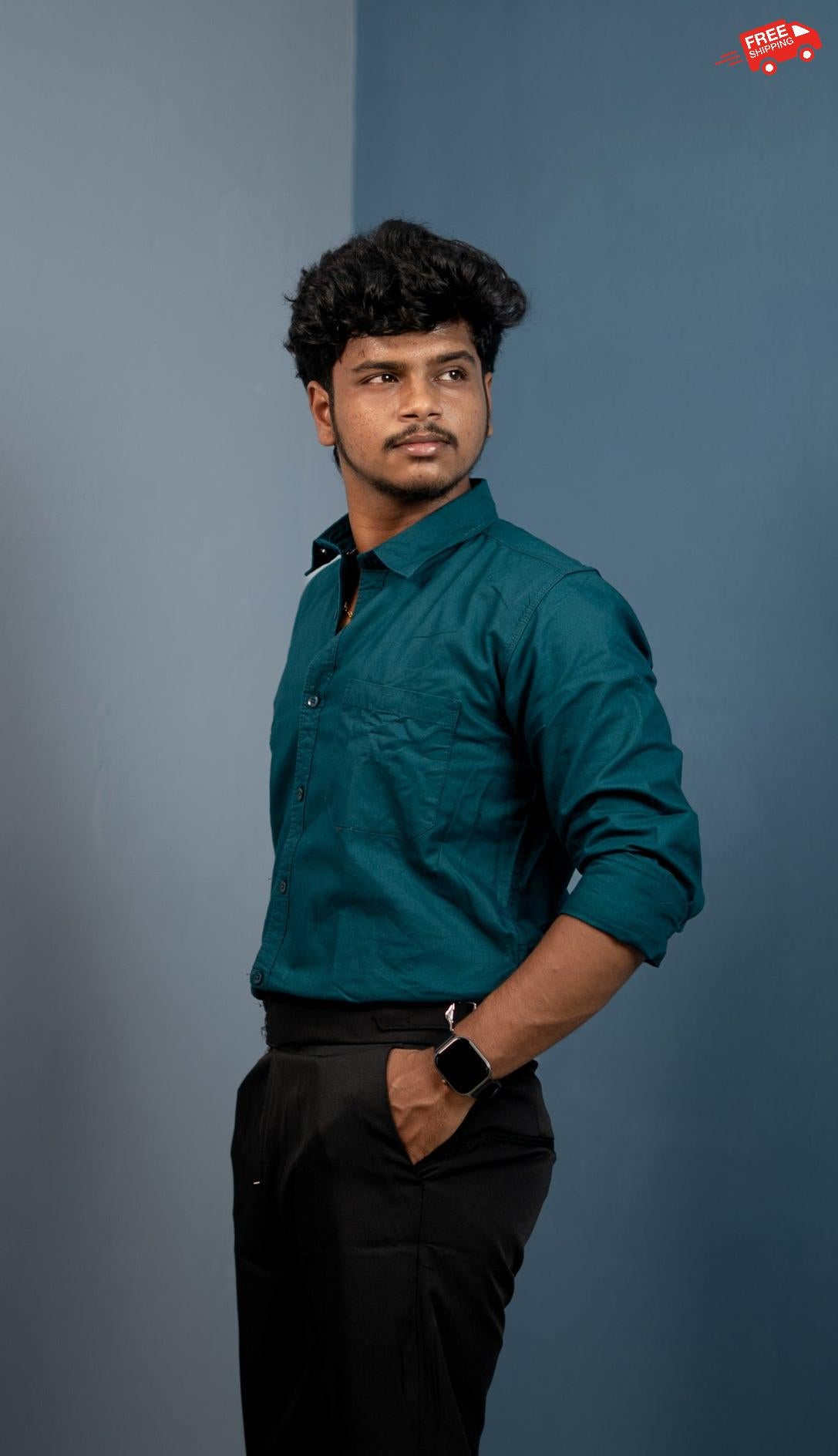 Cotton Shirt for Men | Stylish Slim Fit, Comfortable & Breathable - Ramar Green