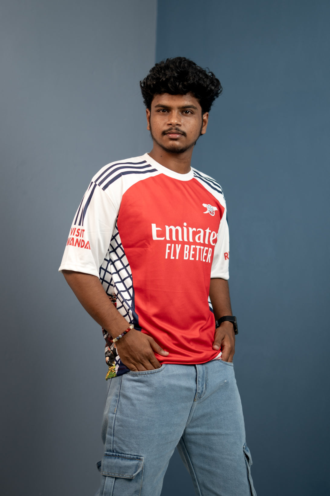 Men’s Short Sleeve Round Neck EMIRATES T-Shirt - Red