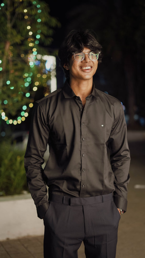 Party wear Shirt and  polo fit Pant Combo Offer for Mens  black and  black