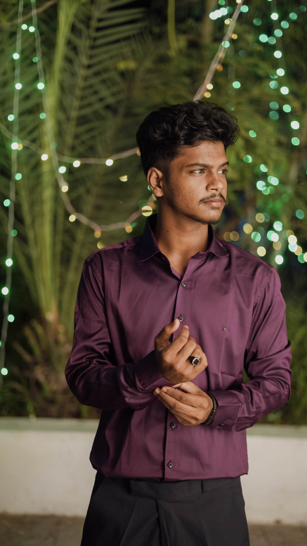 Party wear maroon shirt deals