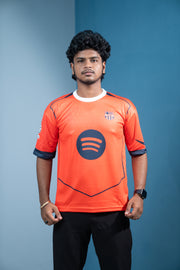 Five Sleeve Round Neck Lamine Yamal Printed - SPOTIFY SYMBOL Tshirt for men - Red