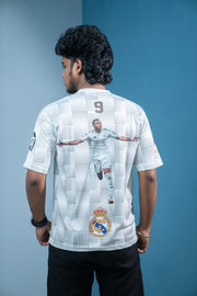 Five Sleeve Round Neck Emirates Printed Tshirt for men - White