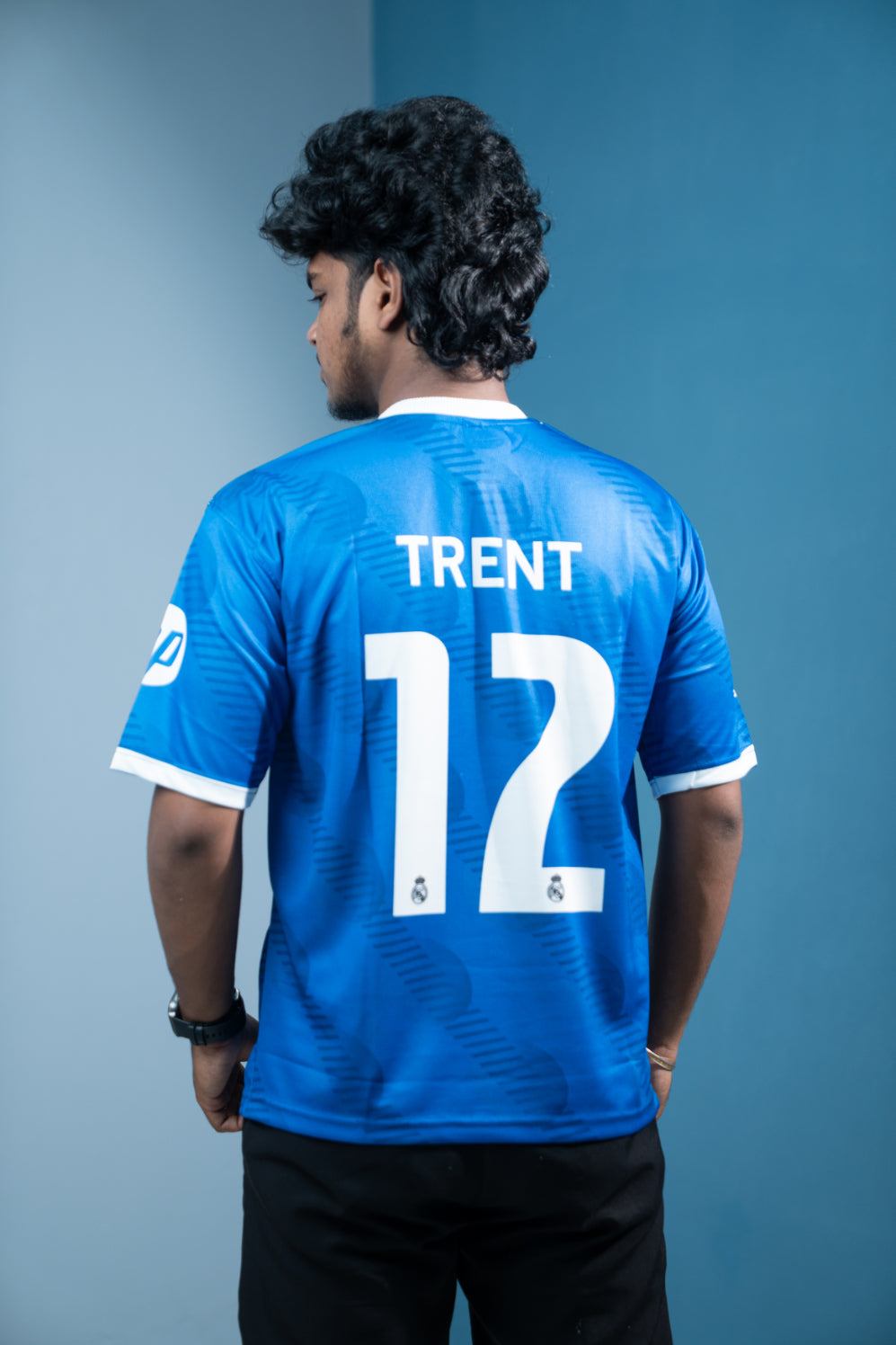 Five Sleeve Round Neck Emirates Printed Jersey Tshirt for men - Blue