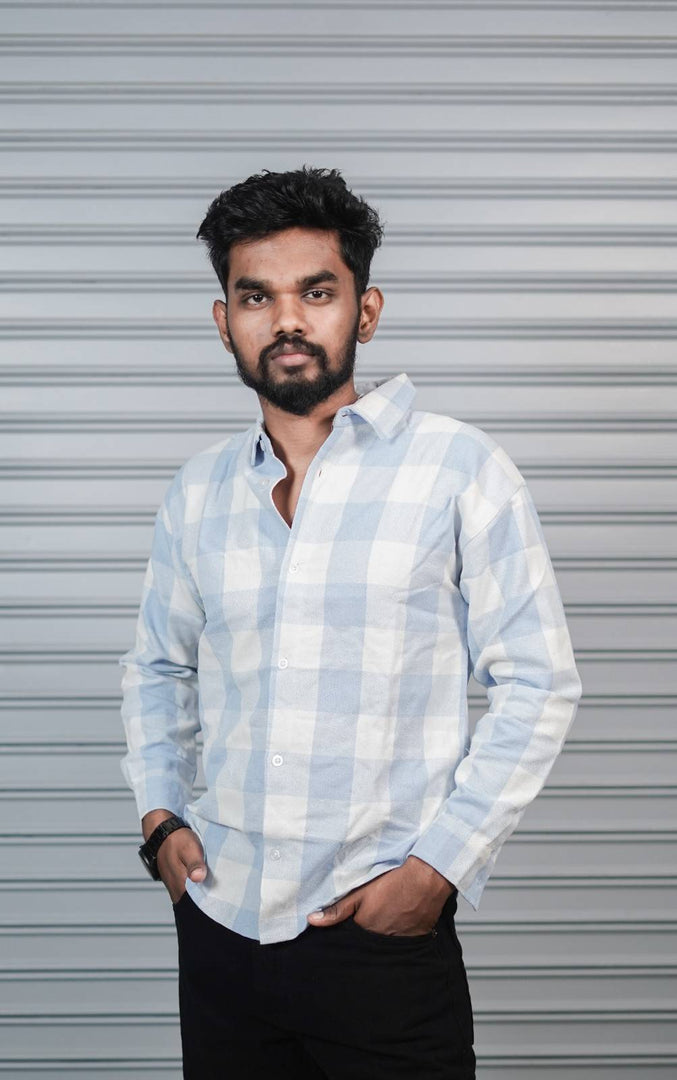 Men’s Baggy Shirt Full Sleeve Trendy Casual Wear-  1