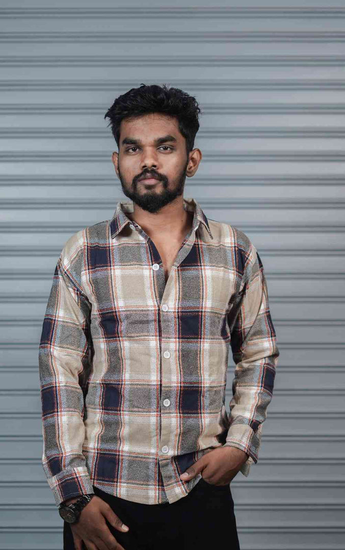 Men’s Baggy Shirt Full Sleeve Trendy Casual Wear- 6