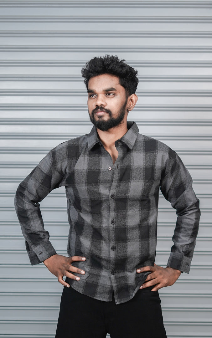 Men’s Baggy Shirt Full Sleeve Trendy Casual Wear- 32