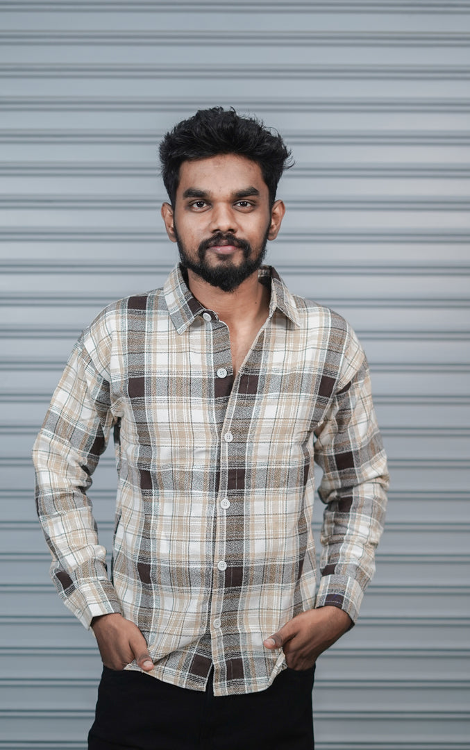 Men’s Baggy Shirt Full Sleeve Trendy Casual Wear- 36