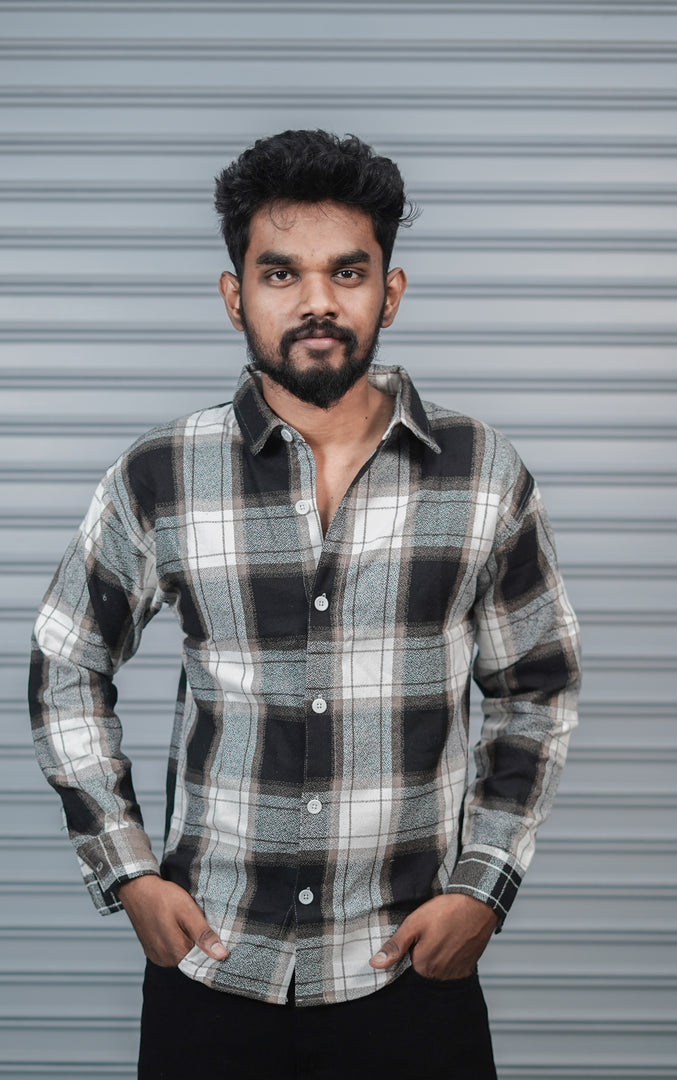 Men’s Baggy Shirt Full Sleeve Trendy Casual Wear- 42