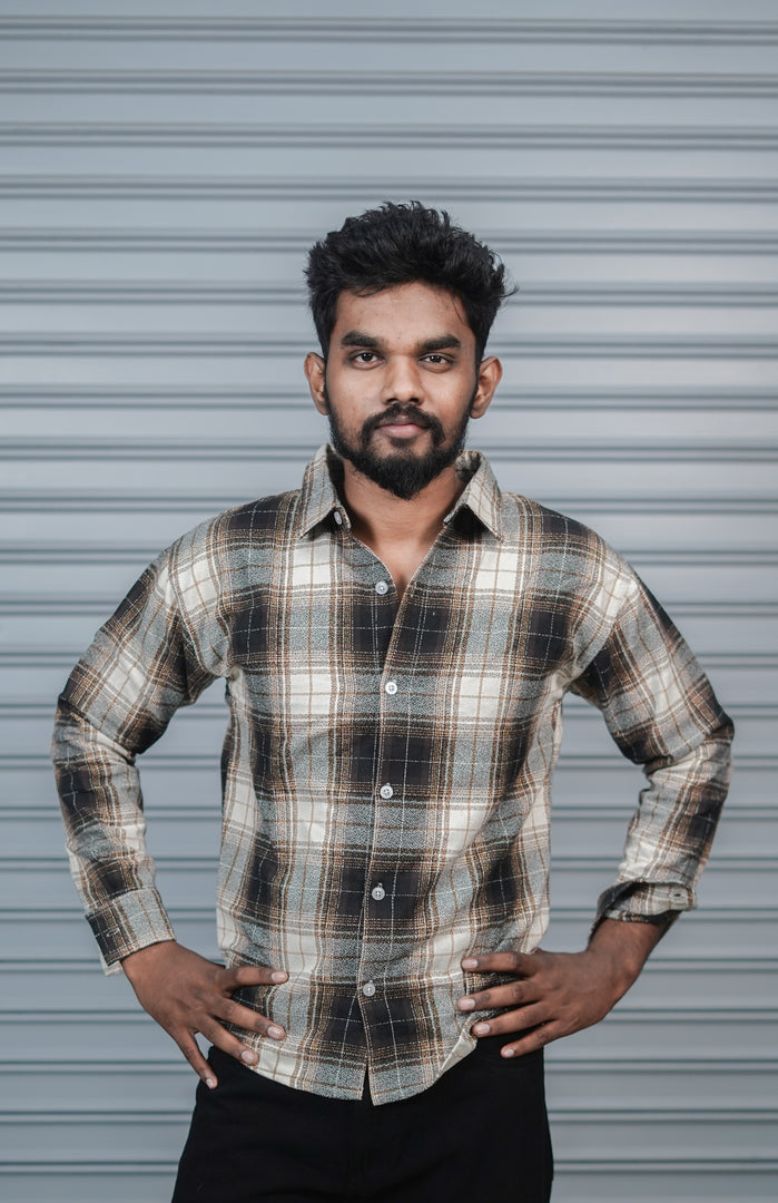 Men’s Baggy Shirt Full Sleeve Trendy Casual Wear- 55