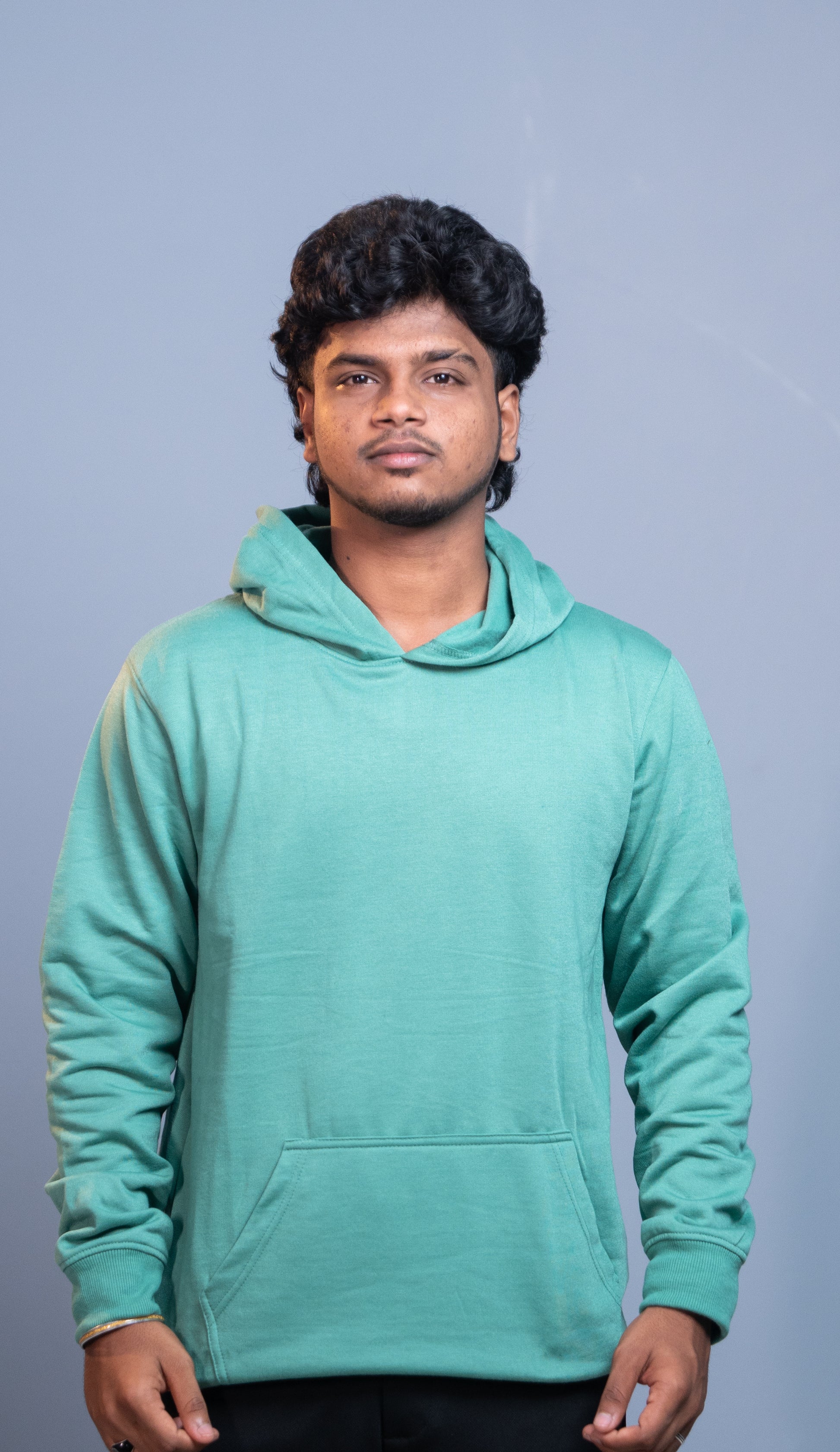 Oversized Full Sleeve Hoodie for Men – Casual Winter Outfit - Ramar Green