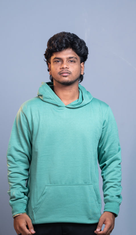 Oversized Full Sleeve Hoodie for Men – Casual Winter Outfit - Ramar Green