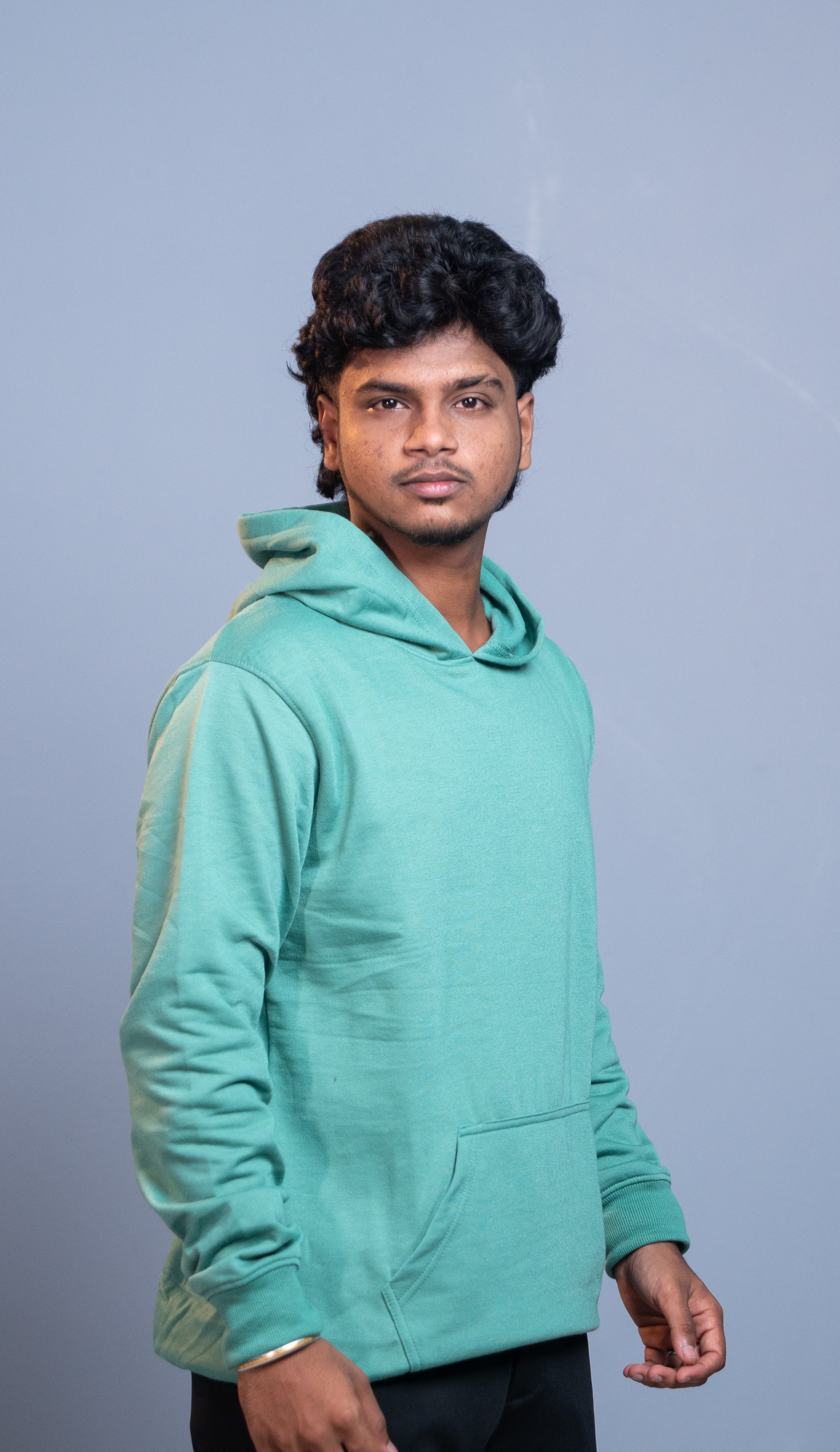 Oversized Full Sleeve Hoodie for Men – Casual Winter Outfit - Ramar Green