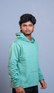 Oversized Full Sleeve Hoodie for Men – Casual Winter Outfit - Ramar Green