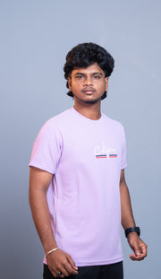 Half Sleeve Round Neck CALIFORNIA Printed Tshirt for Men - Lavendar