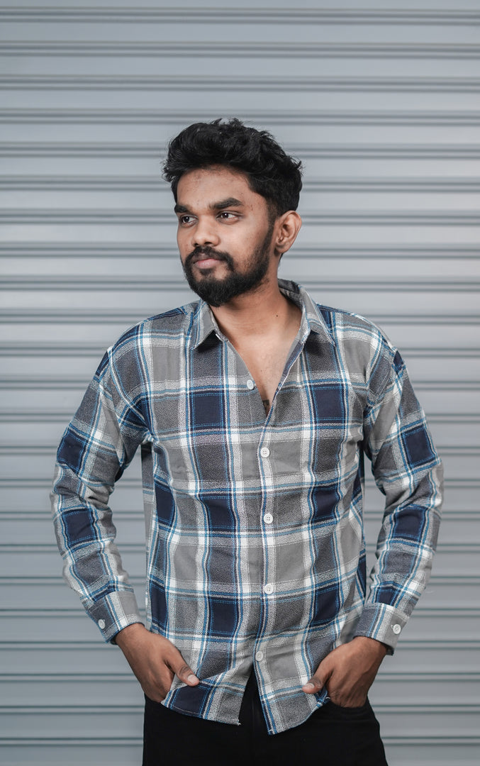 Men’s Baggy Shirt Full Sleeve Trendy Casual Wear- 64