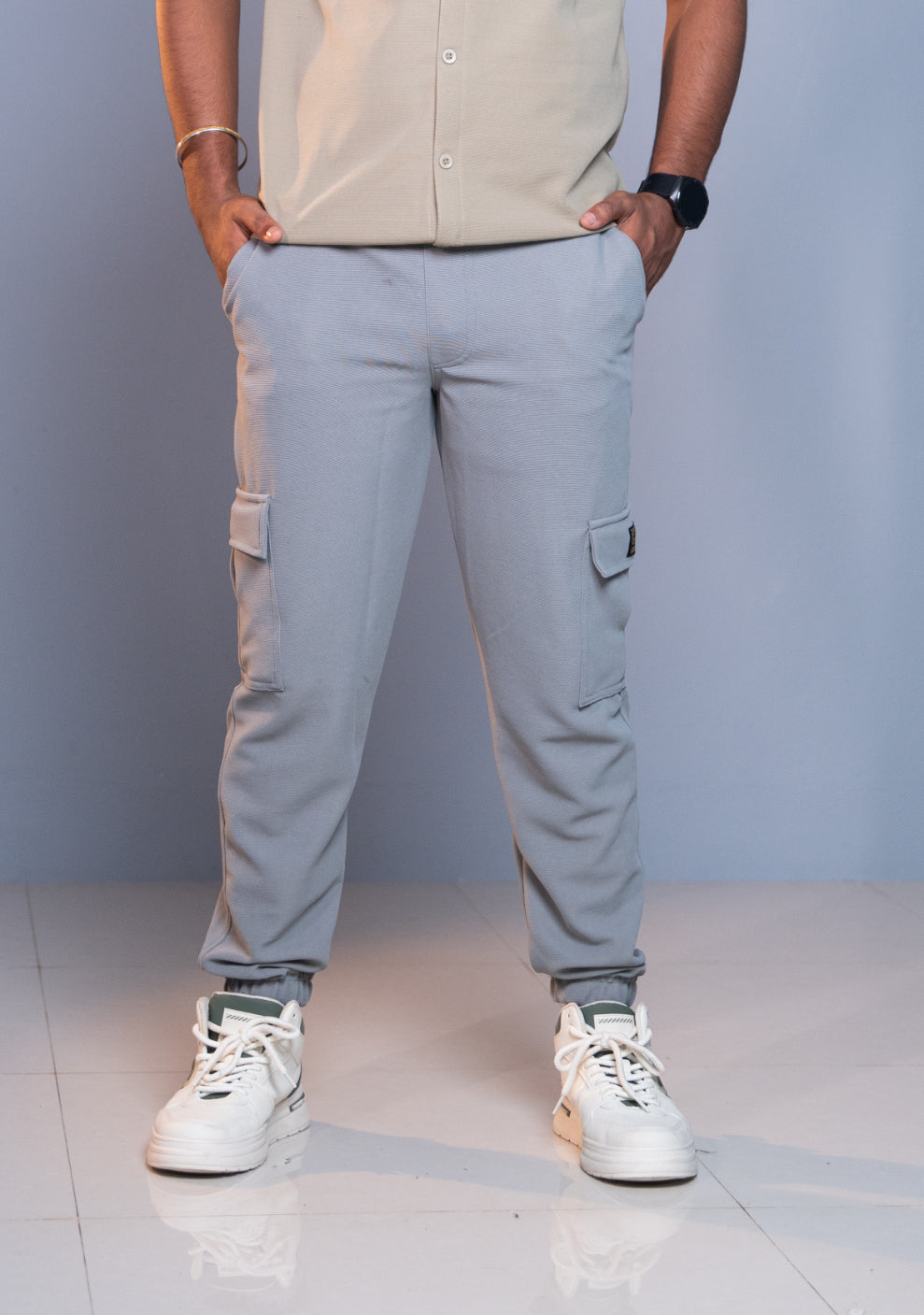 Ottaman Cargo Track Pants for Men – Utility Joggers & Streetwear - Dark Ash