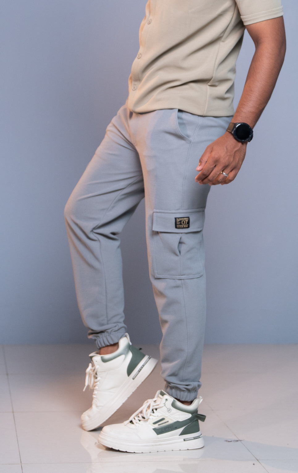 Ottaman Cargo Track Pants for Men – Utility Joggers & Streetwear - Dark Ash