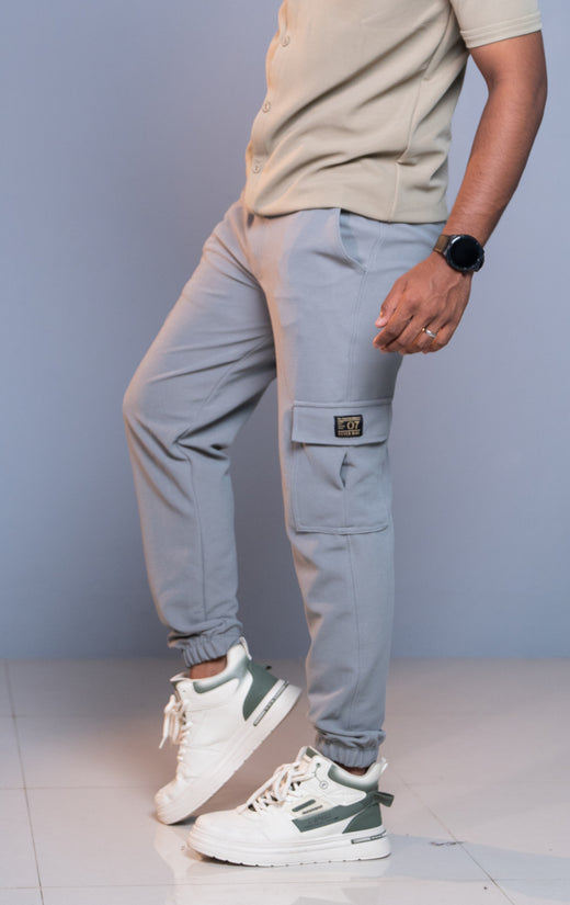 Ottaman Cargo Track Pants for Men – Utility Joggers & Streetwear - Dark Ash