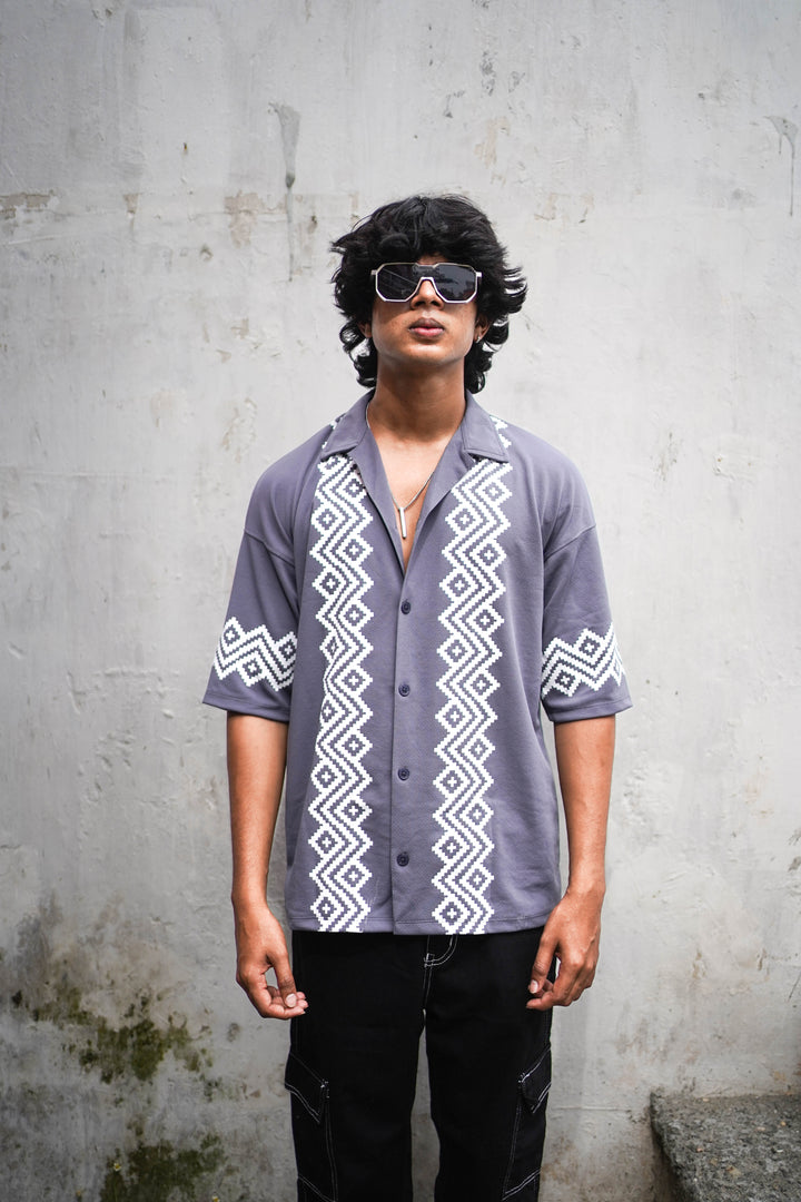 TRENDY FIVE SLEEVE SHIRT- DARK GREY