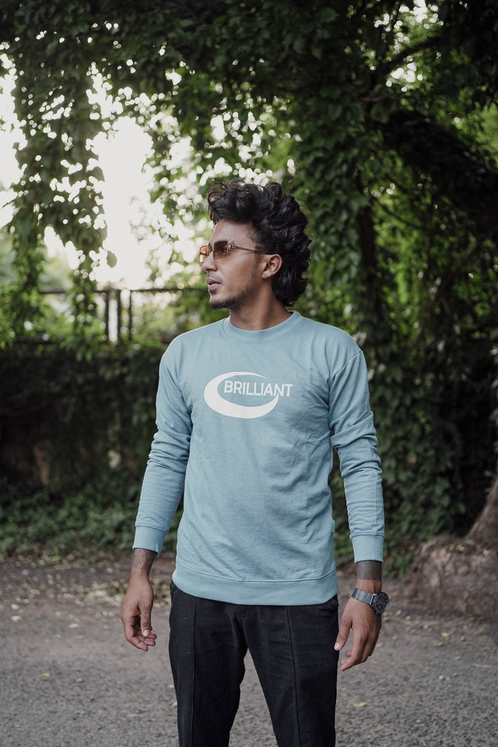 BRILLIANT FIVE SLEEVE TSHIRT-BLUE