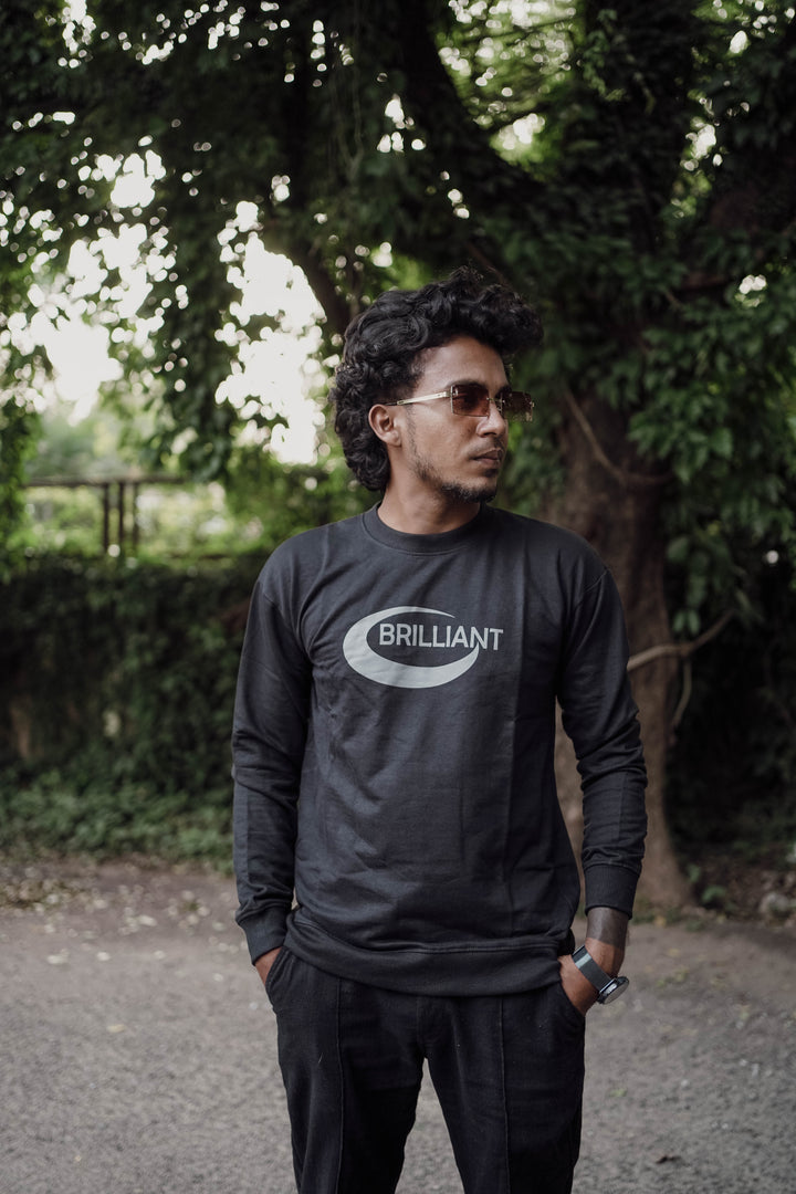 BRILLIANT FIVE SLEEVE TSHIRT-BLACK