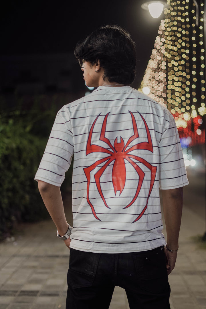 SPIDER FIVE SLEEVE TSHIRT-WHITE