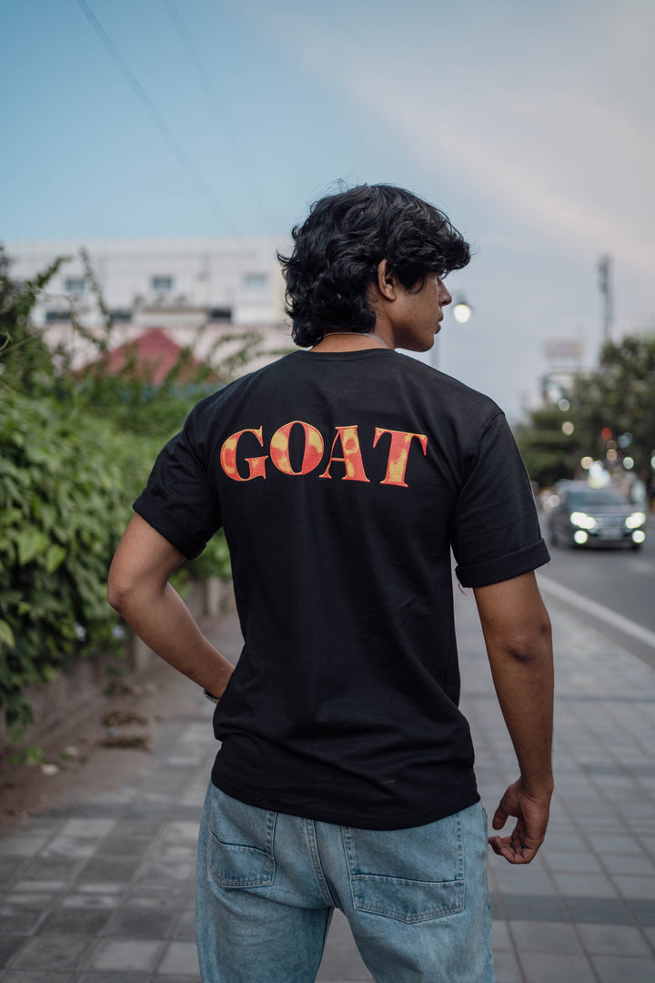 GOAT FIVE SLEEVE TSHIRT-BLACK