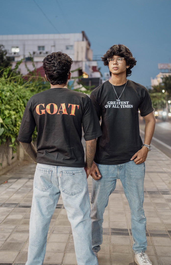 GOAT FIVE SLEEVE TSHIRT-BLACK