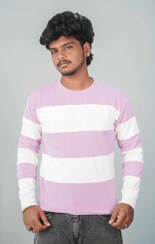 Full Sleeve Round Neck Cuttens Tshirt for Men-purple
