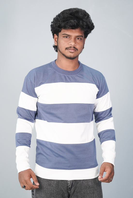 Full Sleeve Round Neck Cuttens Tshirt for Men-  violet