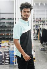 Load image into Gallery viewer, Mens Half Sleeve Polo Cuttens Collar Neck T-Shirt - Black-7 Man

