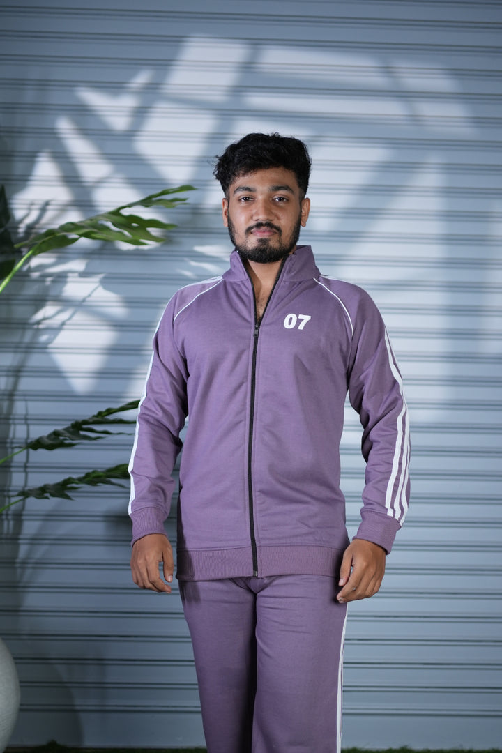 Premium Co-Ord Set for Men | Comfortable Track Jacket & Pants - Lavender
