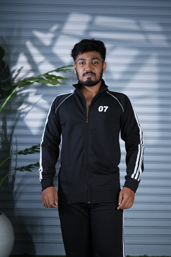 Premium Co-Ord Set for Men | Comfortable Track Jacket & Pants - Black