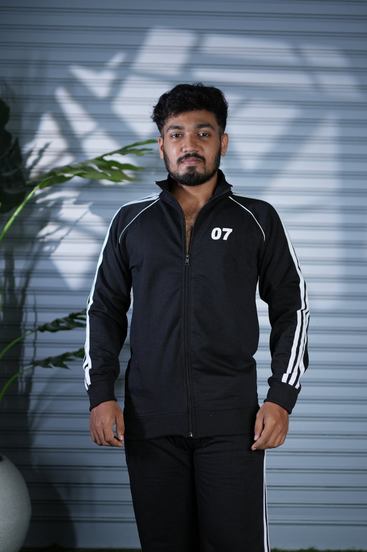 Premium Co-Ord Set for Men | Comfortable Track Jacket & Pants - Black