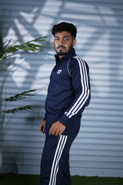 Premium Co-Ord Set for Men | Comfortable Track Jacket & Pants - Navy Blue