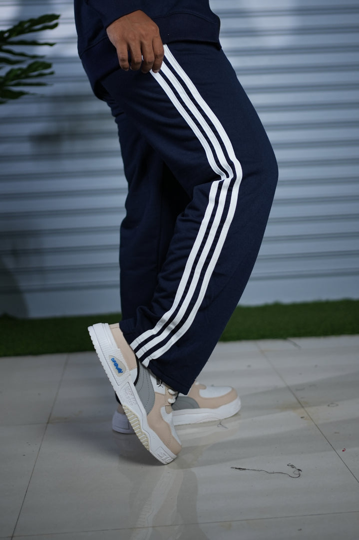 Premium Co-Ord Set for Men | Comfortable Track Jacket & Pants - Navy Blue