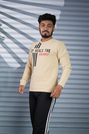 Mens Full Sleeve Joy Heals The Heart Printed Sweatshirt T-Shirt - Sandle